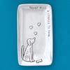 Basic Spirit Small Pewter Jewelry Tray - Dog and Heart - Home Decorative Bowl Christmas Gift, Jewelry Display, Ring Holder Storage Display Organizer for Animal Pet Lover Valentines Days view 2