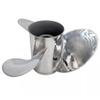 Boatman Outboard Propeller 14x21 Stainless Steel Fit Suzuki Boat Engines 50HP-140HP 3 Blades 15 Spline Tooth RH view 4