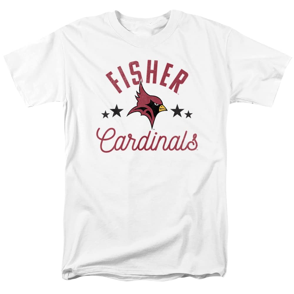 St. John Fisher University Official Cardinals Unisex Adult T Shirt,White, 4X-Large
