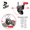 Boatman Outboard Propeller 14x19 Stainless Steel Fit Suzuki Boat Engines DT150-DT225 HP 3 Blades 15 Spline Tooth RH view 2