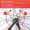 Bike Hub Wrench,17mm /18mm/19mm Open End Wrench, Carbon Steel Pedal Headset Hub Repair Wrench Spanner Bicycle Tool for Bicycle Bike(19mm Open end Wrench) view 2