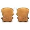 USonline911 USB Warmer Heated Gloves Cute Hand Warmers Gloves Fingerless Cute Toast Shape New Year Gift Winter Gloves view 1