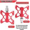 SPYMINNPOO 1 Pair K5 Quick Release Pedals Aluminum Alloy Bearing Pedals for Road Folding Bikes 4 Colors(Red (Boxed)) view 3