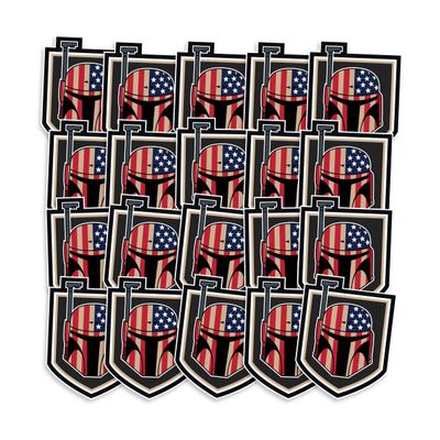 NEO Tactical Gear Bounty Hunter US Flag Die Cut Vinyl Sticker Pack (20)