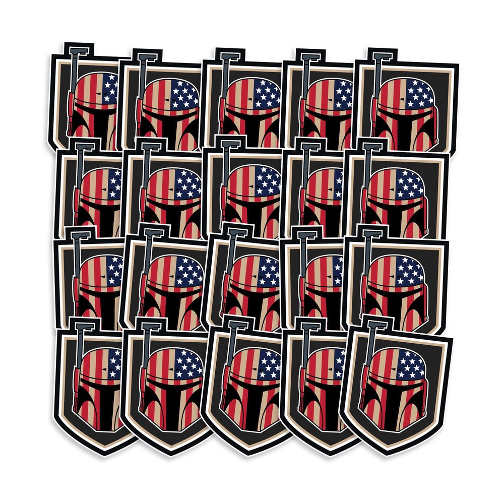 NEO Tactical Gear Bounty Hunter US Flag Die Cut Vinyl Sticker Pack (20)