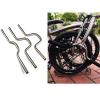 For Brompton Titanium Riser Handle Bar M Type 25.4mm Ultra Light Ti Parts of Folding Bike (GLOSSY BLACK, LOW RISE 60mm) view 1