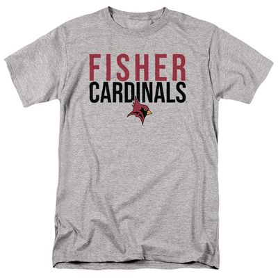 St. John Fisher University Official Stacked Unisex Adult T Shirt,Athletic Heather, 5X-Large