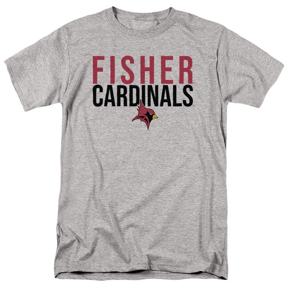 St. John Fisher University Official Stacked Unisex Adult T Shirt,Athletic Heather, 5X-Large