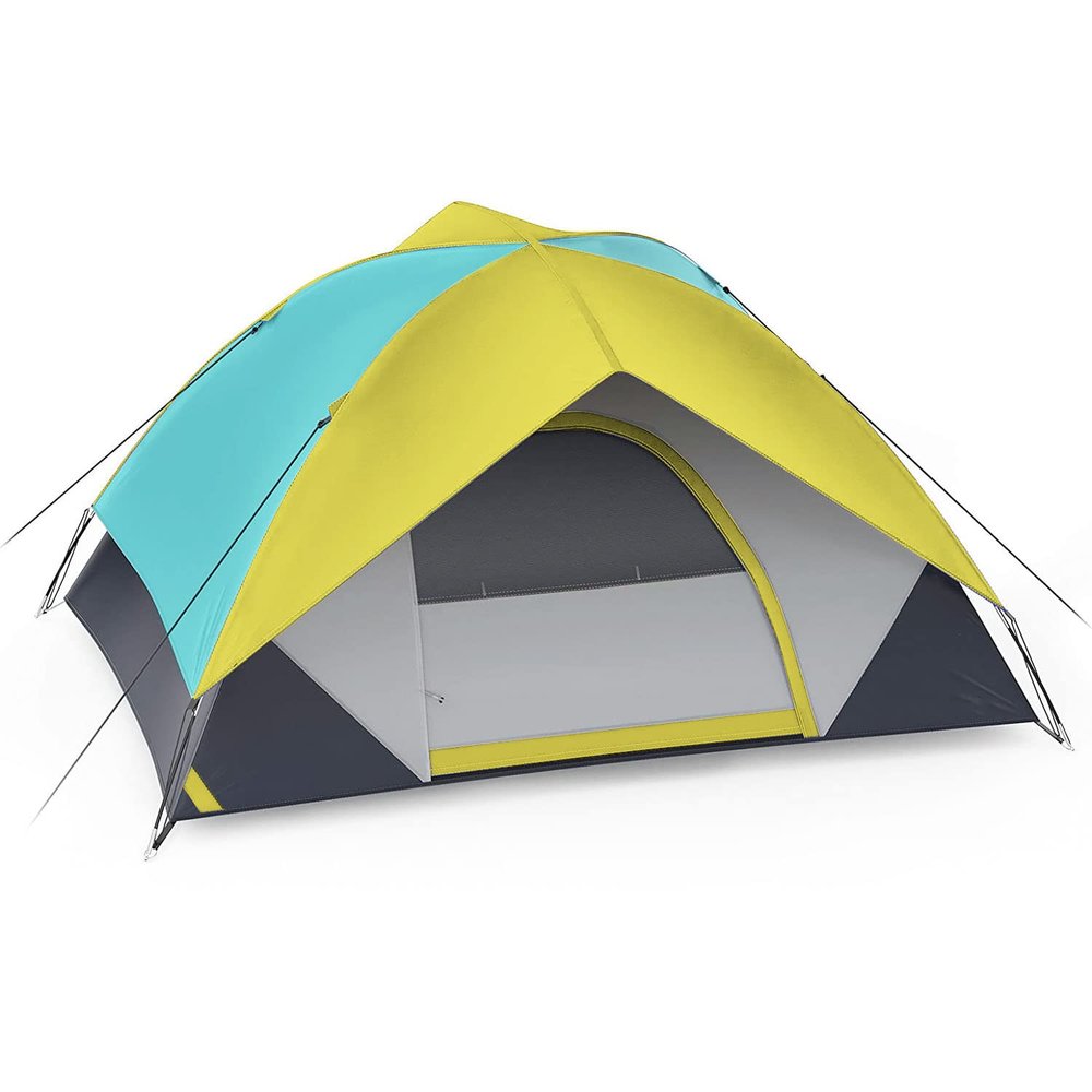 Zyerch 2 Person Camping Tent, Outdoor Family Tent with Removable Rainfly for Backpacking, Hiking, Windproof and Waterproof Dome Tent for Comfortable Trip, Easy Set Up(Teal)