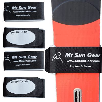 Mt. Sun Gear Alpine Adjustable Hook and Loop Ski Wraps, Ski Fastener Tape Straps Ties, Fits for Narrow and Wide Fat Skis