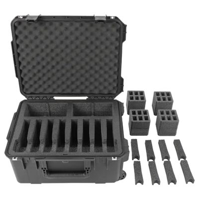 SKB Multi Hand Gun Case - 8 Gun Capacity, Custom Foam Interior, Waterproof, MIL-STD 810G - Secure Storage for Sport, Law Enforcement - Professional Grade - Heavy Duty - Easy to Use