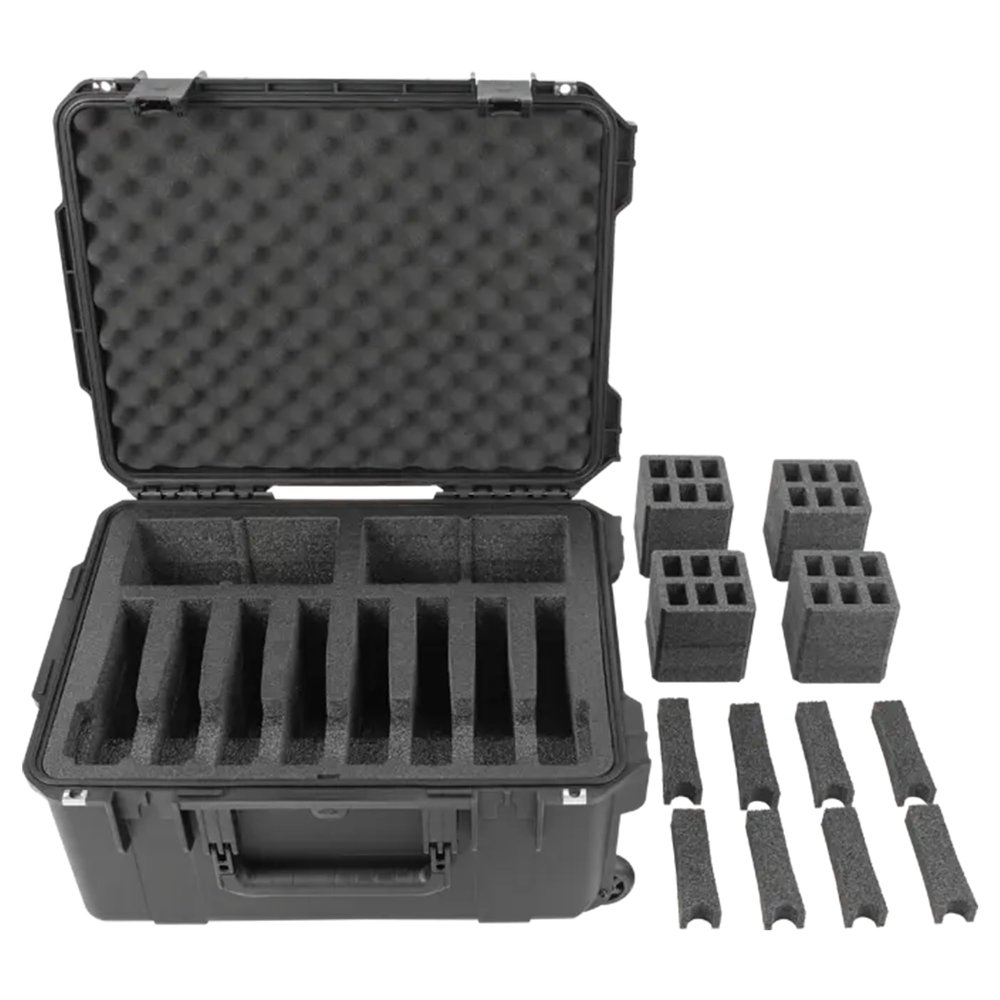 SKB Multi Hand Gun Case - 8 Gun Capacity, Custom Foam Interior, Waterproof, MIL-STD 810G - Secure Storage for Sport, Law Enforcement - Professional Grade - Heavy Duty - Easy to Use