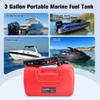 AloneGoer 3 Gallon Portable Boat Fuel Gas tank 12L 3 Gallon Marine Outboard Gas Tank EPA Compliant for YAMAHA Outborad MotorBoat with Connector Replace 6YL-24201-24-00 Portable Gas Tank view 2