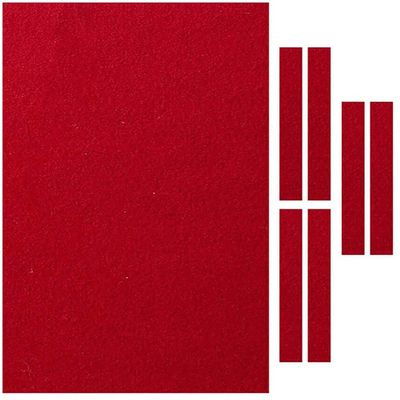 Scott Edward Professional Pool Table Felt fits Standard 7/8/9 Foot, Snooker Indoor Billiard Cloth Accessories with Cushion Cloth Strip, 3 Colors for Choice (Fits 7' Pool Table, Red)