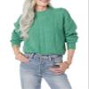 Amazon Essentials Women's Cable Knit Sweater, Soft-Touch Modern Crewneck, Sage Green, X-Small, Plus Size Available view 1