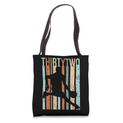 32nd Birthday Mens Basketball Retro Vintage Distressed Style Tote Bag