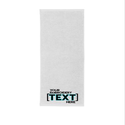 Personalized Fitness Towel (16"x26", 14"x32") - Add Your Embroidered Name, Monogram or Logo - Custom Gym Hand Towels for Workout, Yoga, Golf, Tennis, Camping
