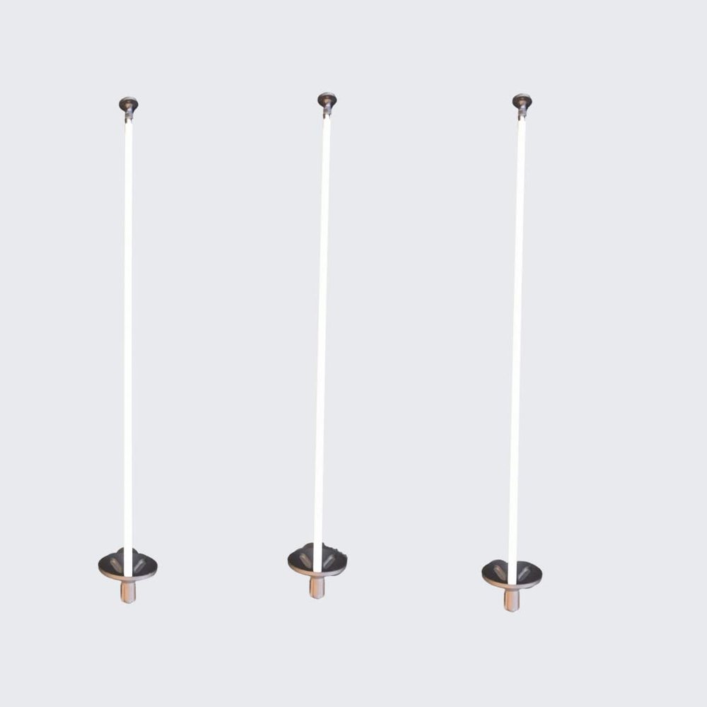 Purchase Green 30 Inch White Flagpole with Black Metal Golf Ball Retriever Base 3pack Bundle