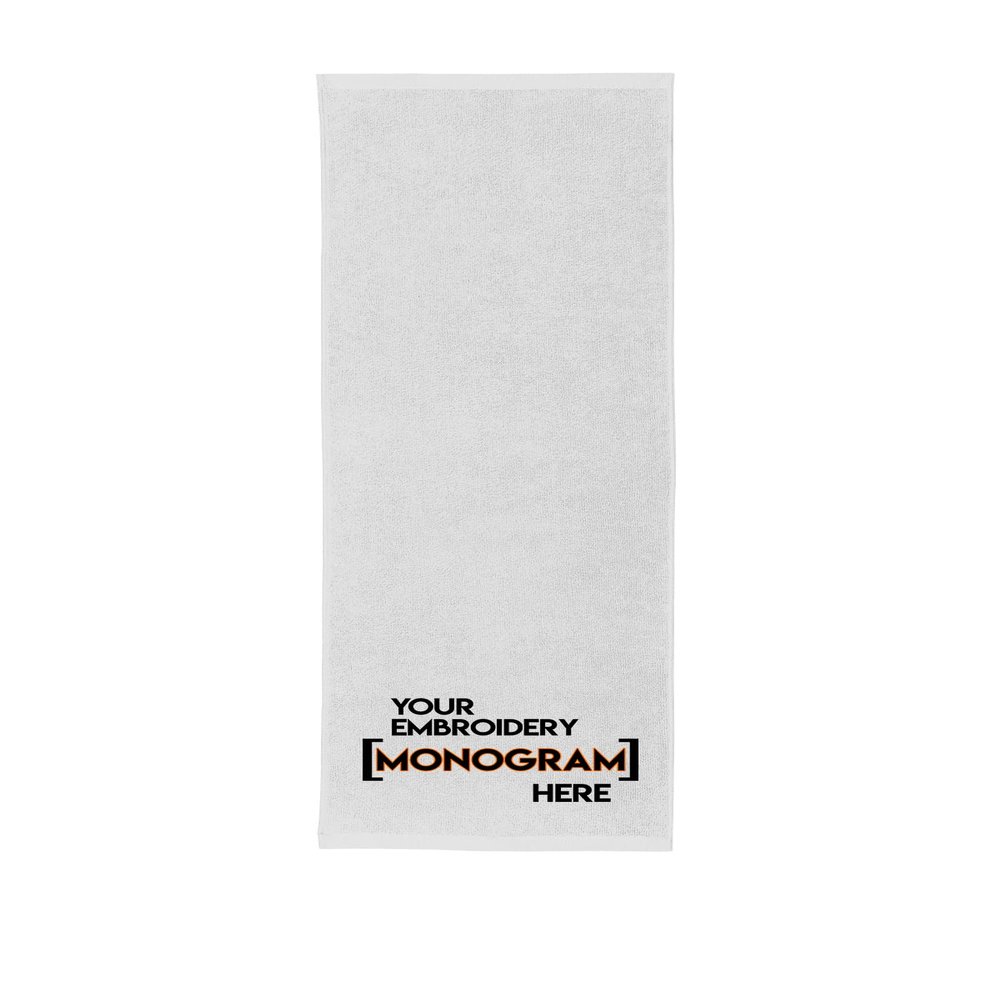 Personalized Fitness Towel (16"x26", 14"x32") - Add Your Embroidered Name, Monogram or Logo - Custom Gym Hand Towels for Workout, Yoga, Golf, Tennis, Camping