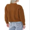 Amazon Essentials Women's Cable Knit Sweater, Soft-Touch Modern Crewneck, Dark Camel, Small, Plus Size Available view 2