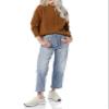 Amazon Essentials Women's Cable Knit Sweater, Soft-Touch Modern Crewneck, Dark Camel, Small, Plus Size Available view 3