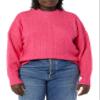Amazon Essentials Women's Cable Knit Sweater, Soft-Touch Modern Crewneck, Hot Pink, Medium, Plus Size Available view 4