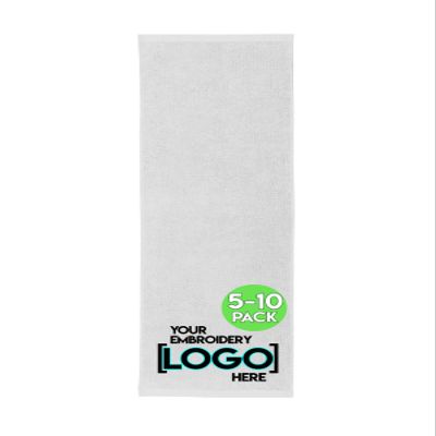 Personalized Fitness Towel (16"x26", 14"x32") - Add Your Embroidered Name, Monogram or Logo - Custom Gym Hand Towels for Workout, Yoga, Golf, Tennis, Camping