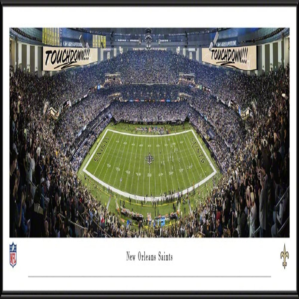 New Orleans Saints - 40.25x13.75-inch Standard Framed Print by Blakeway Panoramas