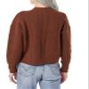 Amazon Essentials Women's Cable Knit Sweater, Soft-Touch Modern Crewneck, Dark Toffee Brown, XX-Large, Plus Size Available view 2