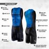 Synergy Triathlon Trisuit - Men's Race Sleeveless Tri Suit (Gunmetal, Small) view 3