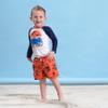 Gerber Baby Boys Baby Toddler Long Sleeved Rashguard Swim Bathing Suit Set Blue Beach 6-9 Months view 2