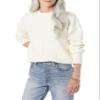 Amazon Essentials Women's Cable Knit Sweater, Soft-Touch Modern Crewneck, Ivory, Large, Plus Size Available view 1