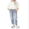 Amazon Essentials Women's Cable Knit Sweater, Soft-Touch Modern Crewneck, Ivory, Large, Plus Size Available view 3