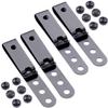 HolsterSmith Universal Metal Belt Clip for Holster Making - (Model 5) - (3-Hole) - (Tactical Black) - (w/SPTHA Mounting Hardware) - (4 Pack) view 1