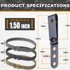HolsterSmith Universal Metal Belt Clip for Holster Making - (Model 5) - (3-Hole) - (Tactical Black) - (w/SPTHA Mounting Hardware) - (4 Pack) view 3