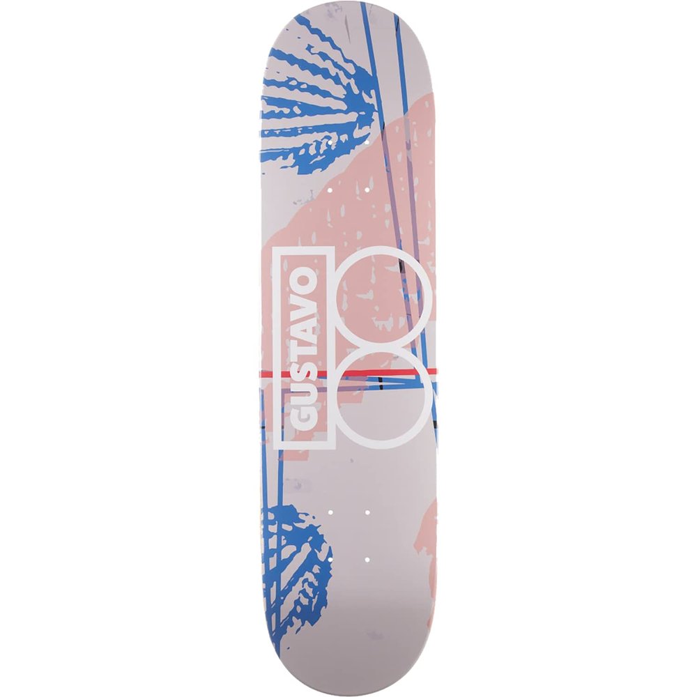 Universo Brands Plan B Gustavo Mixed Media Skateboard Deck -8.0 - (Bundled with Free 1'' Hardware Set)