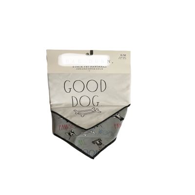 Butterfly Findings (BF) Pet/Dog Bandana Set - Good Dog (S/M) 2-Ply Poplin Cotton Scarf, Drool Bib, Handkerchief, Puppy & Adult Dogs