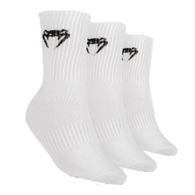 Venum Classic Socks set of 3 - White/Black - Size 7-8.5