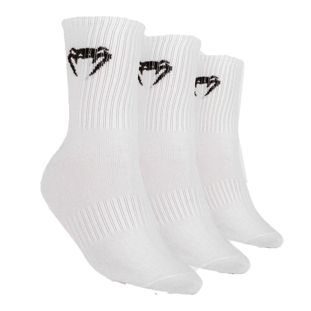 Venum Classic Socks set of 3 - White/Black - Size 7-8.5