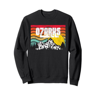 Ozark Mountains Ozarks Forests Vintage Sunset Retro Sweatshirt