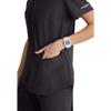 Skechers by Barco Vitality Electra Classic Fit Scrub Top for Women  Pewter, 3-Pocket Classic V-Neck Top w/ 4-Way Stretch  Moisture Wicking, Quick-Shed, Anti-Static  XL, Regular Fit view 2