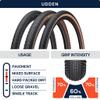 AMERICAN CLASSIC Gravel Bike Tire, Replacement Tire for Gravel Bicycle, Road to Trail and Back, All-Day Endurance - Udden, 700 x 40c, 700 x 50c, 650b x 47 (650b x 47 - Black - Tubeless) view 3