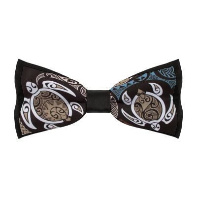 BAIKUTOUAN Hawaiian Honu Sea Turtle Men's Polyester Bow Tie Adjustable Pre-Tied Bowtie for Business Wedding Party