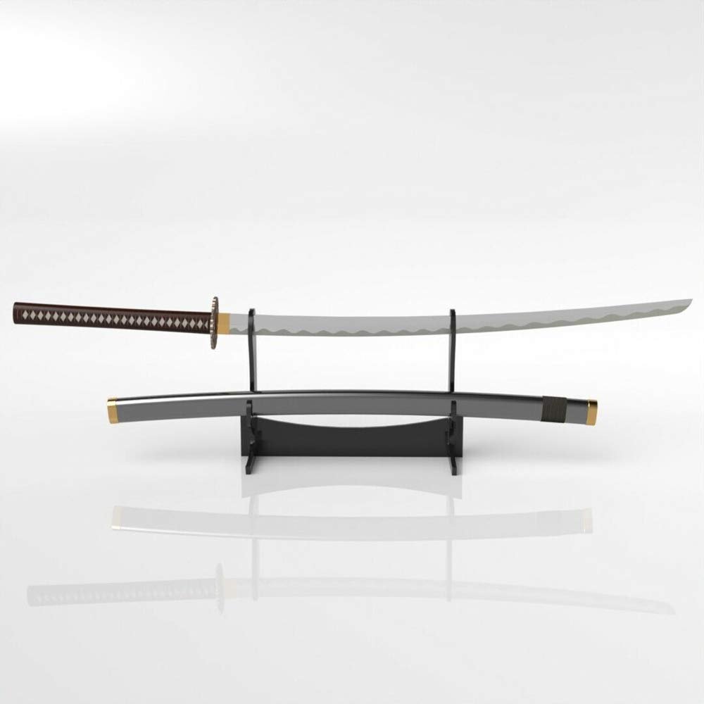 WANLIAN Sword Stand, Sword Hook, Acrylic Two-Tier Samurai Sword Stand, Desktop Sword Stand Display Stand, Supports All Swords (black)