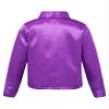 Freebily Boys Girls Glittery Sequins Dance Top for Jazz Hip Hop Prom Dance Party Athletic Shirt Stage Performance Costume Purple (Long Sleeve Spread Collar Shirt) 4-5 view 2