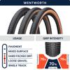 AMERICAN CLASSIC Gravel Bike Tire, Replacement Tire for Gravel Bicycle, Aggressive Tread for Mixed Conditions - Wentworth, 700 x 40c, 700 x 50c, 650b x 47 (650b x 47 - Black - Tubeless) view 3