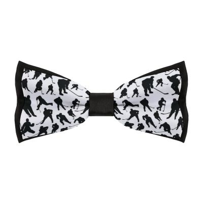 BAIKUTOUAN Hockey Players Men's Polyester Bow Tie Adjustable Pre-Tied Bowtie for Business Wedding Party