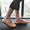KuaiLu Mens Recovery Sandals Orthotic Arch Support Open Toe Sport Slides Thick Cushion Orthopedic Plantar Fasciitis Wide Width Summer Pool Beach Waterproof Walking Slippers Khaki Brown Size 10 view 2