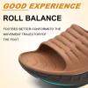 KuaiLu Mens Recovery Sandals Orthotic Arch Support Open Toe Sport Slides Thick Cushion Orthopedic Plantar Fasciitis Wide Width Summer Pool Beach Waterproof Walking Slippers Khaki Brown Size 10 view 4