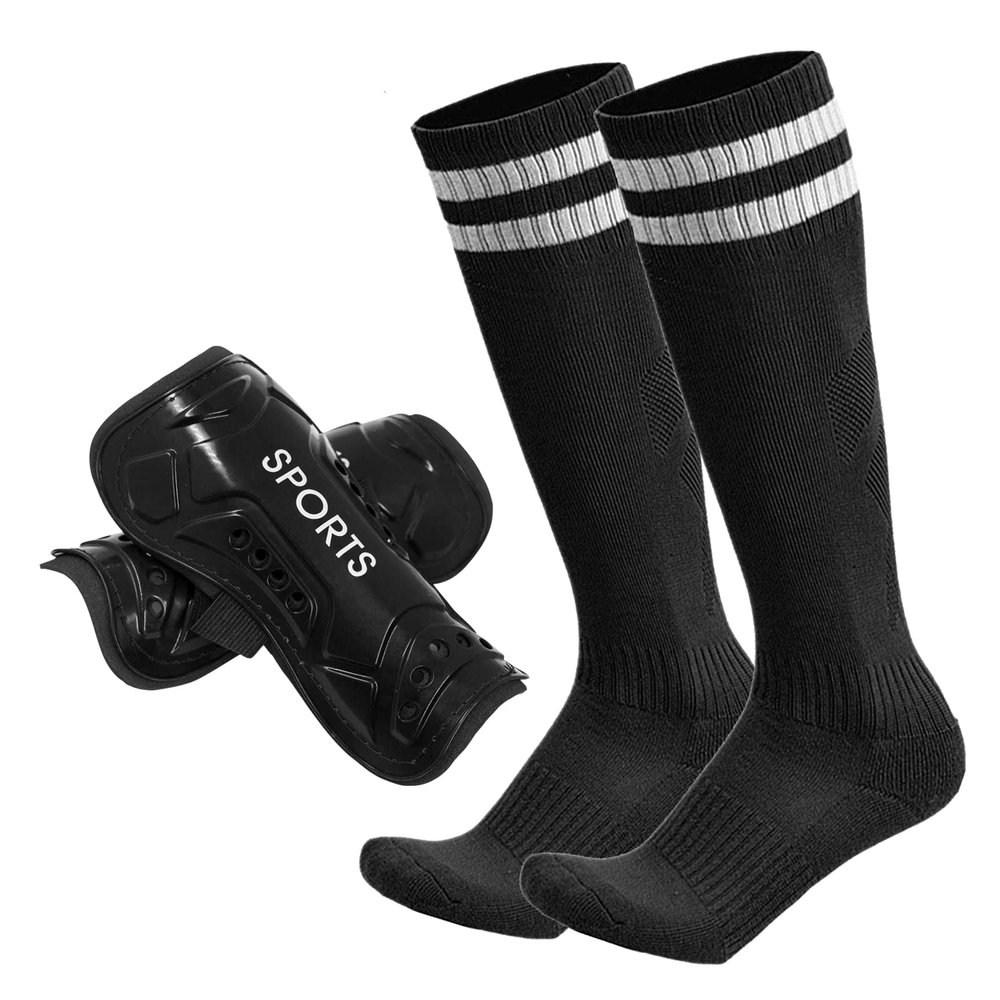 AITUSI Soccer Shin Guards for Kids Youth, Shin Pads and Long Soccer Socks for 3-15 Years Old Boys Girls Toddler Children Teenagers, Soccer Equipment for Football Games